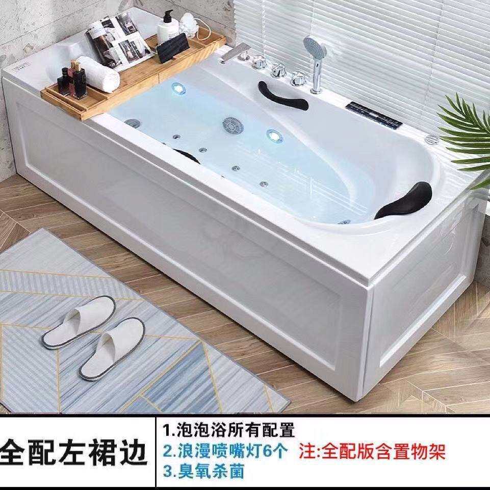 亚克力浴缸小户型泡澡浴缸成人浴缸冲浪按摩恒温浴缸加厚家用浴缸