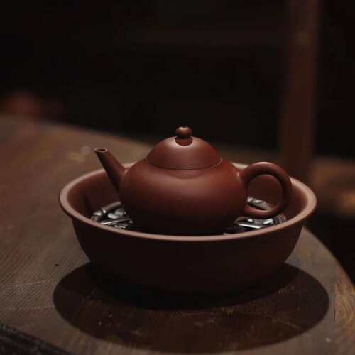 玩物集 潮州手拉朱泥壶承红泥养壶垫 紫砂壶干泡台工夫茶具茶壶托