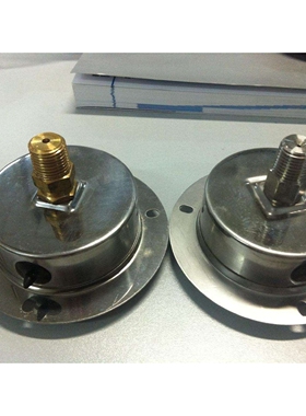 全不锈钢压力表轴向带Y60BFZT 15KG 25KG 35KG 材质304 螺纹1/4牙