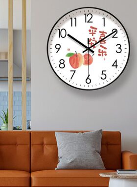 喜秒平安吉祥扫中式钟卧室石英钟庆60表乐挂钟客厅静音喜拉易普60