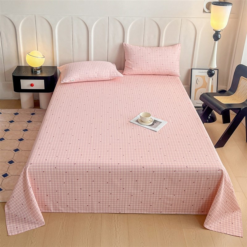 新原棉旧粗布印V花床单1套