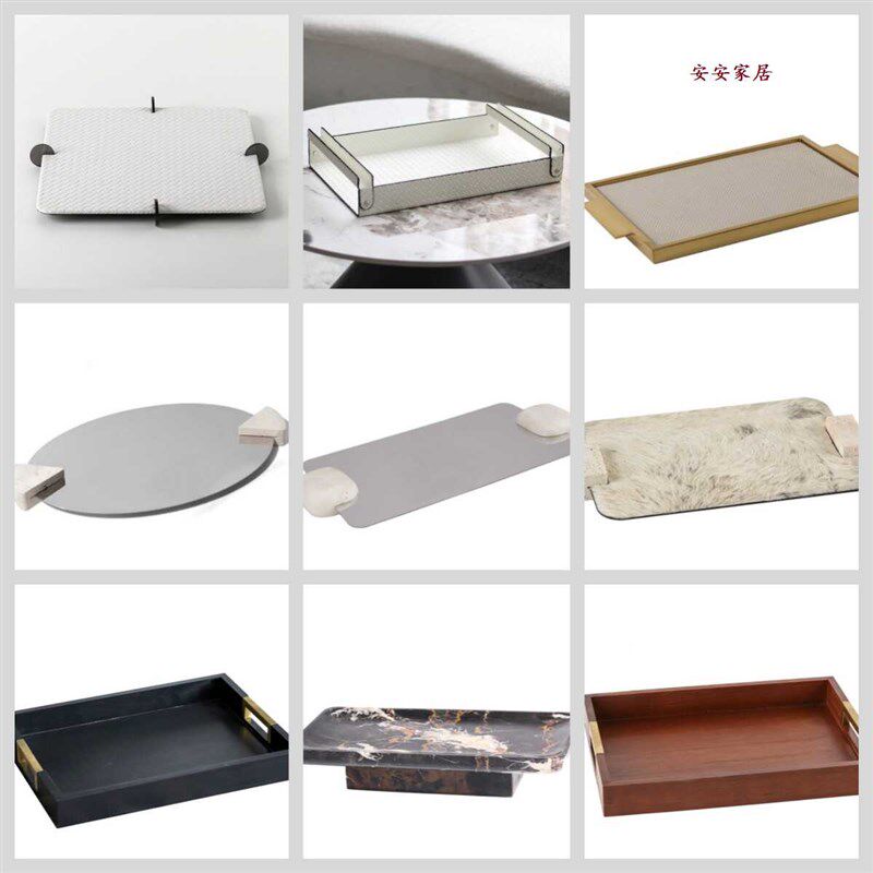 现代简约创e意收纳盘装饰盘托盘样板房售楼处桌面茶几餐桌软装饰