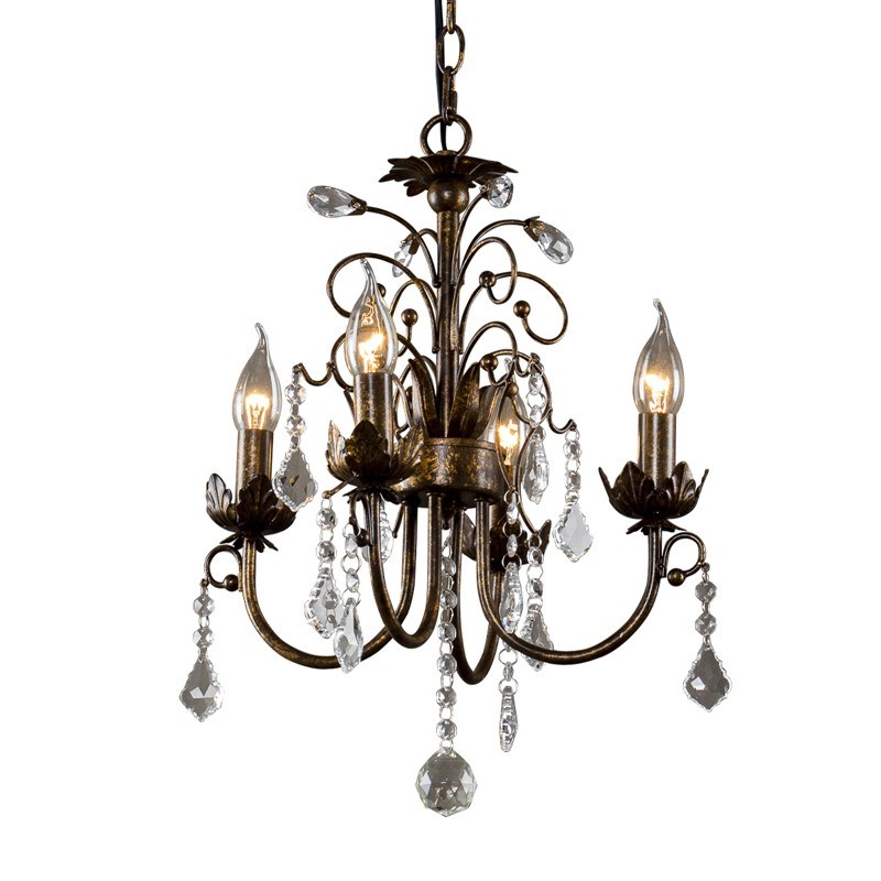 法式创意水晶吊灯复古客厅灯餐厅灯乡村美式卧室灯民宿装饰灯设计