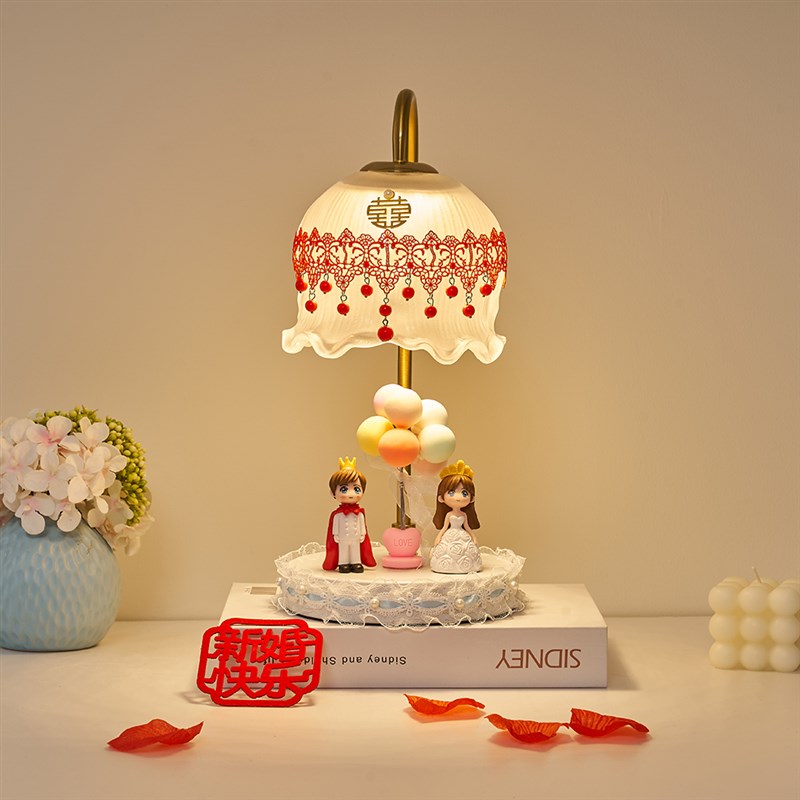 结婚长明灯送新人新娘高档礼物婚房卧室床头台灯新婚礼品陪嫁新款