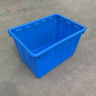 全新PE塑料水箱160L水箱红色长方形可带盖745 445塑料周转箱 540