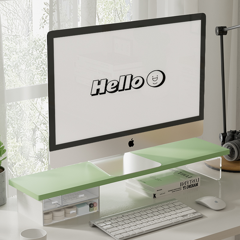 LZL 适用台式电脑显示器增高架带抽屉现代简约办公桌书桌显示器抬