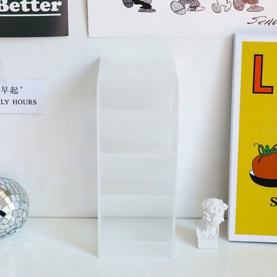 【现货现发】日式简约磨砂多功能斜插式笔筒学生大容量方形少女心