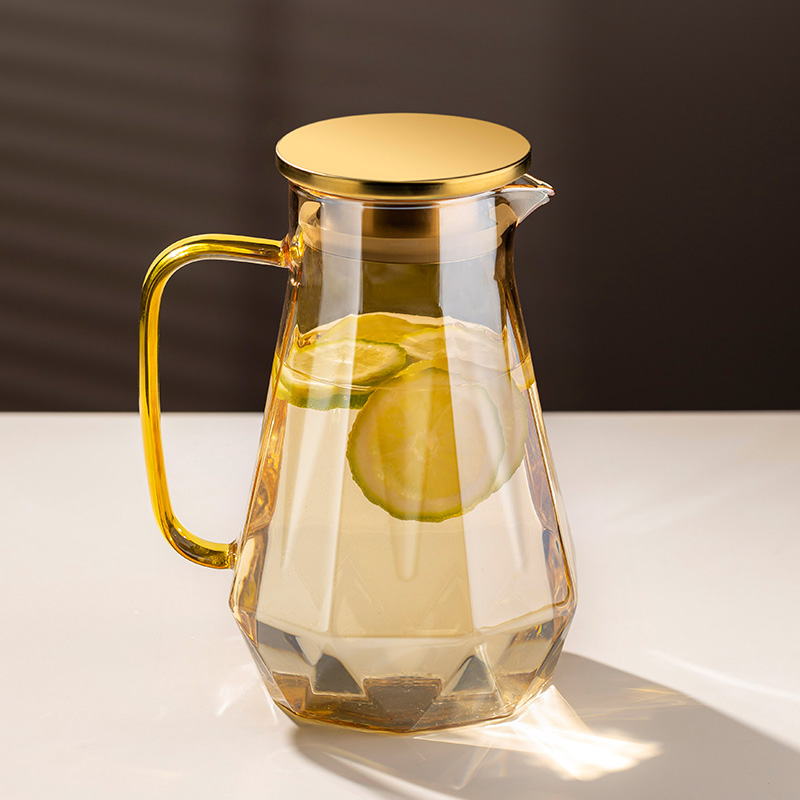 冷水壶玻璃耐高温家用凉水壶大容量家庭待客果汁凉水杯泡茶壶套装