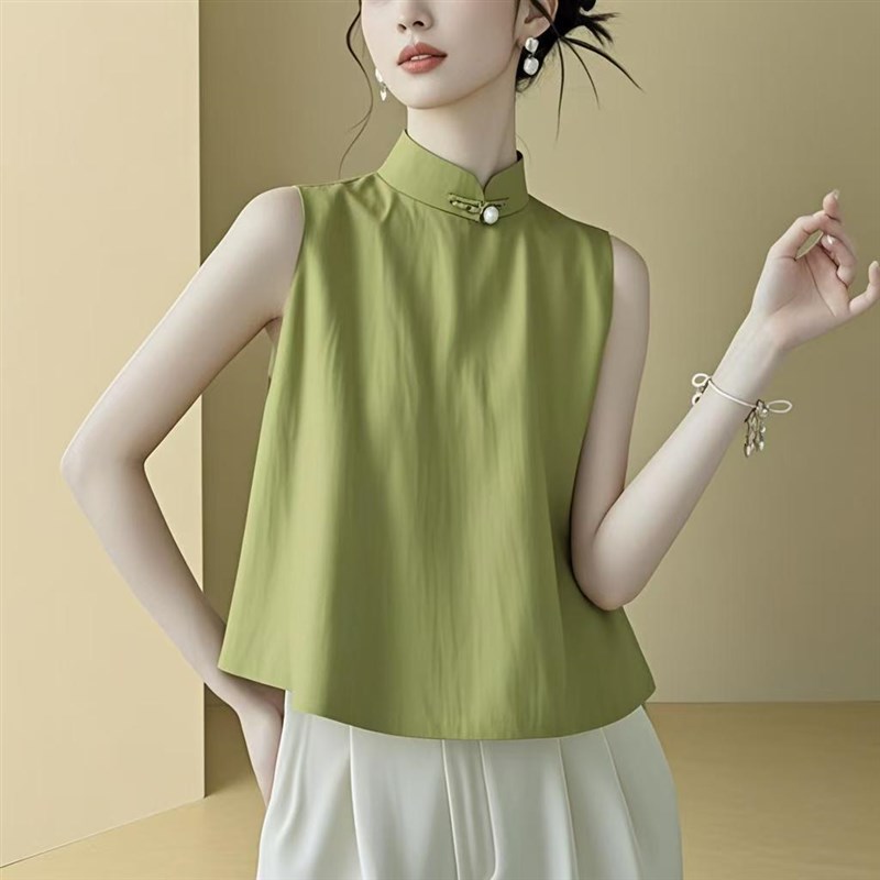 夏装内搭女新中式上衣吊带背心打底热辣棉麻2025国风亚麻外穿宽松