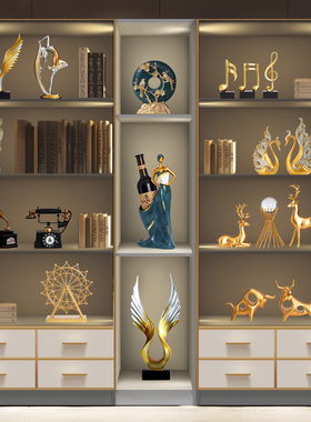 欧式创意复古摆件超市美陈工艺品客厅酒柜L办公室书架陈列装饰道