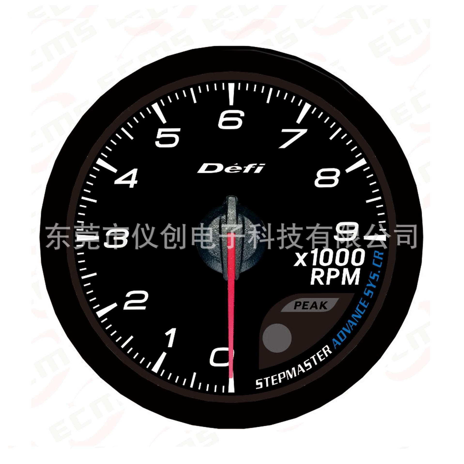 60mm 汽车仪表 转速表9000 rpm 多彩背光