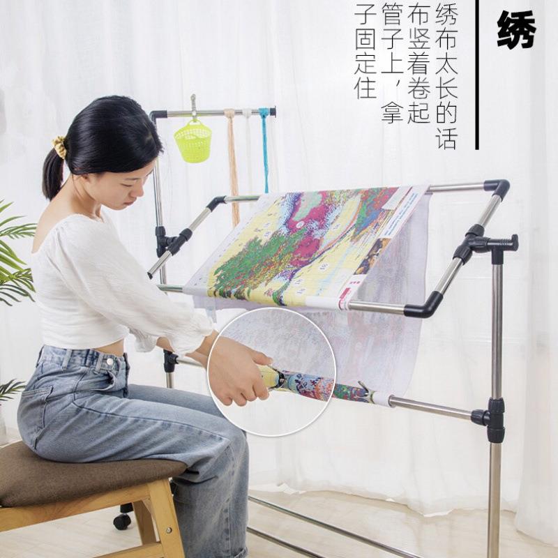 超厚大号可调立式不锈钢十字绣架子家用框架子绣绷