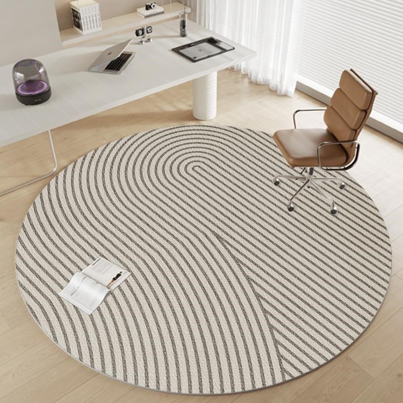 圆形地毯卧室电脑椅子地垫免洗可擦书房转椅客厅2024新款家用垫子