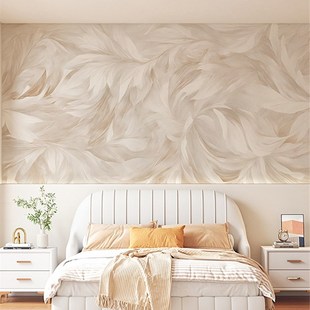 奶油风抽象艺术花纹墙纸电视背景墙布壁布客厅卧室法式 壁布高级感