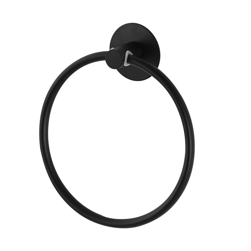 304毛巾环不锈钢免打孔毛巾架毛巾杆厨房毛巾环形挂钩收纳架