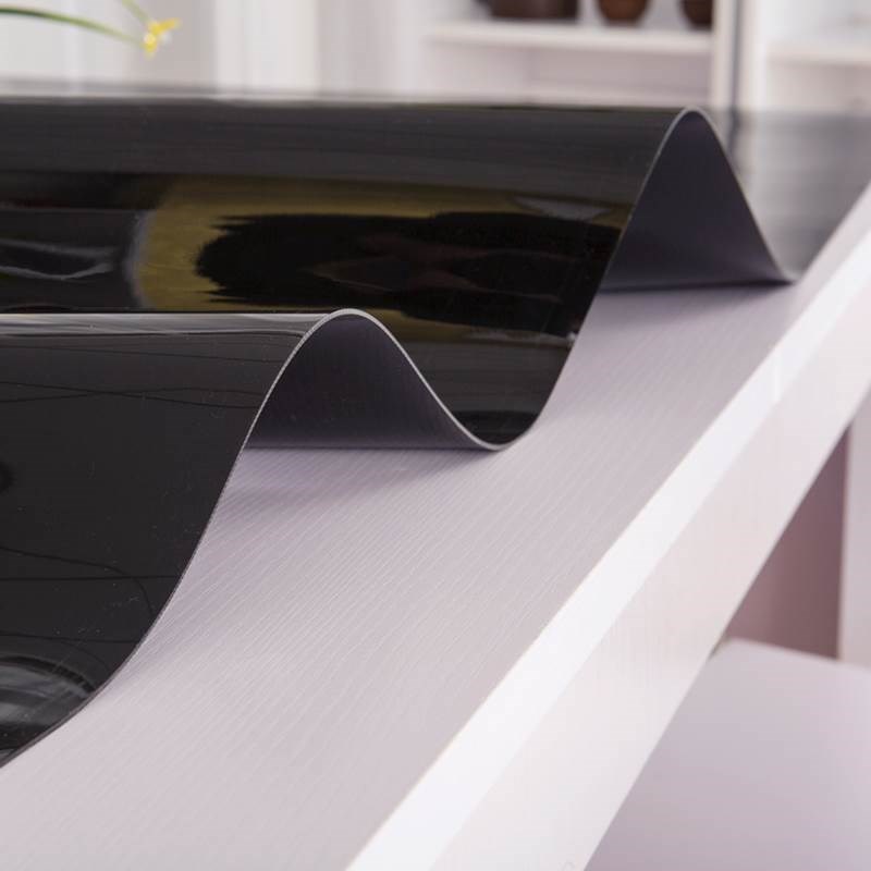 纯白色纯黑色不透明水晶板桌布软质玻璃不收缩不变形餐桌垫茶几垫