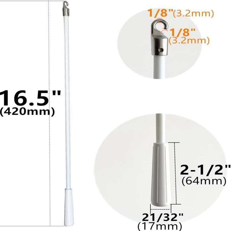17英寸玻纤窗帘拉杆转棒 窗帘玻璃纤维挂杆 百叶帘窗帘转棒