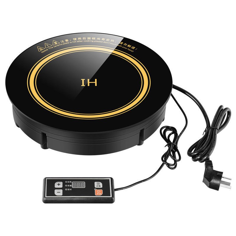 电磁炉火锅用2500W防水圆形商用火锅炉迷你嵌入式电池炉线控3000W