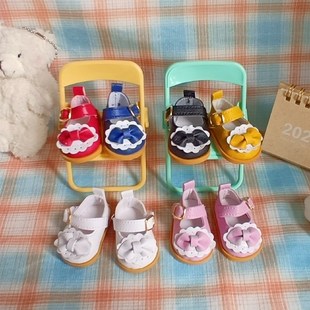 娃鞋20cm厘米棉花娃娃鞋子黑色粉色白色公主鞋可爱小皮鞋娃用配饰