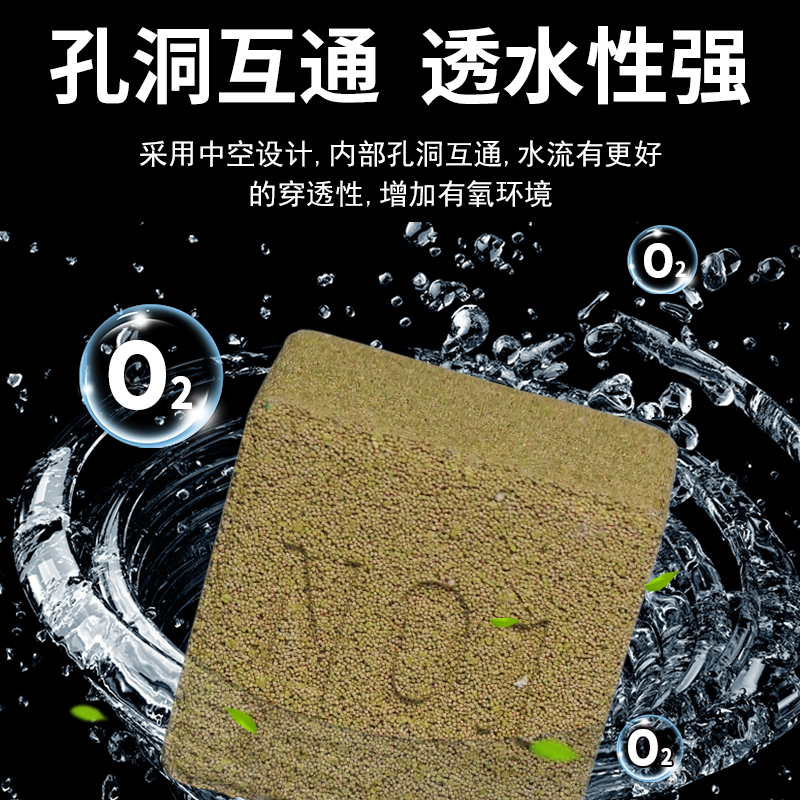 新品鱼缸过滤材料细菌屋纳米培菌球陶瓷环过滤器水族箱净水魔方奈