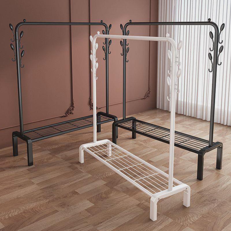 晾衣架落地卧室家用挂衣架折叠宿舍简易单杆式阳台凉晒衣服杆架子