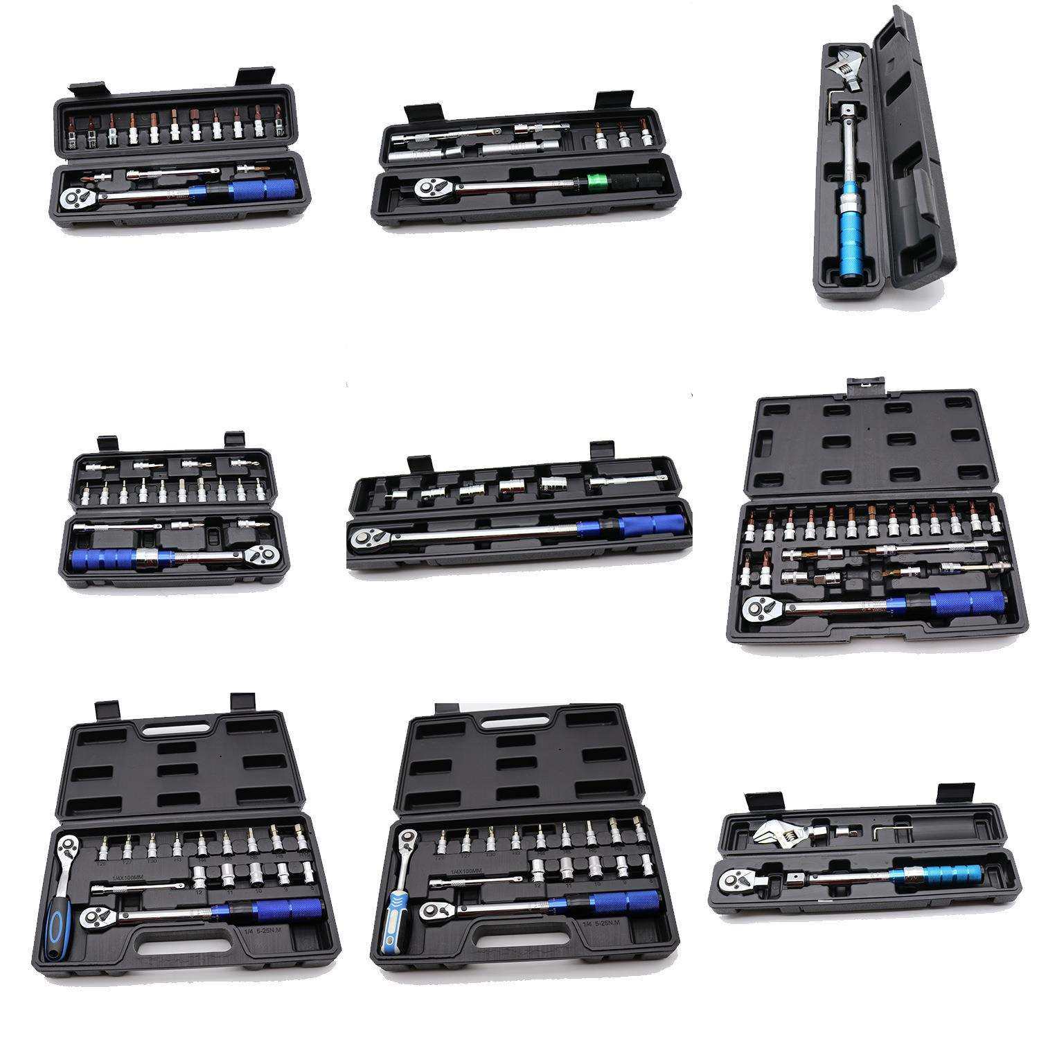 预置式扭矩扳手1/4 2-24N.m 15件套可调扭力扳手 预置力矩扳手