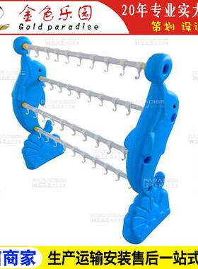 MJJ-2453幼儿园毛巾架实木塑料书柜儿童家具橡木课桌椅长方桌