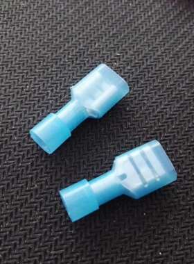 MDFN2-250 6.3插簧插片蓝色硬护套 冷压全绝缘尼龙端子