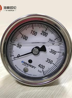 雅斯科ASHCROFT 251009-SWL-02B-400BR耐震螺纹轴向液压油压力表