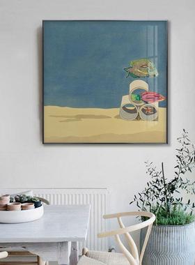 清新脱俗绿植风Jonas wood餐厅咖啡甜品店客厅儿童房小众装饰画