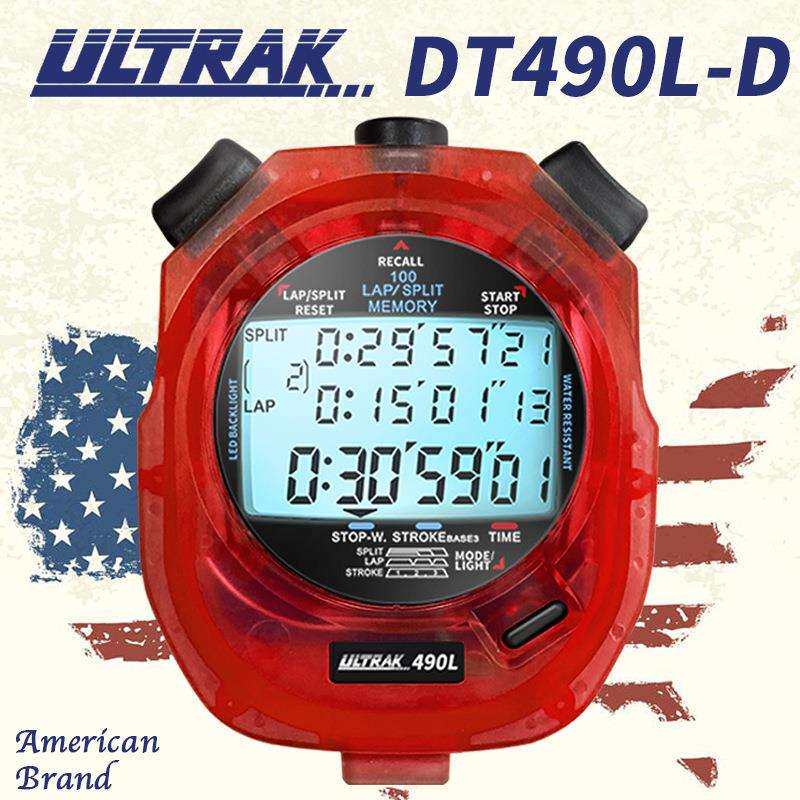 电子秒表DT490L定尔志ULTRAK奥赛克100道3排显示计时器田径夜光