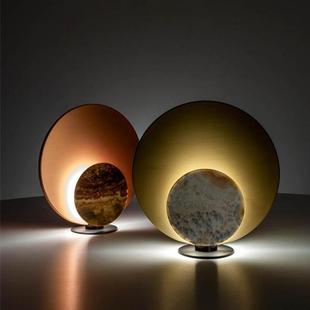 新款 饰简约创意卧室床头灯 设计师大理石台灯客厅样板房酒店房装