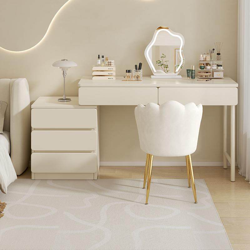 梳妆台斗柜一体家用卧室现代简约小户型可伸缩奶油风化妆桌收纳柜,电子元器件市场,其它元器件,淘宝优惠券,粉丝福利购,淘宝优惠卷
