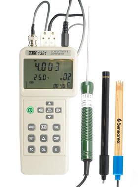 进口TES-1381K酸碱度ph计ORP电导TDS盐度电阻率多功能水质分析仪