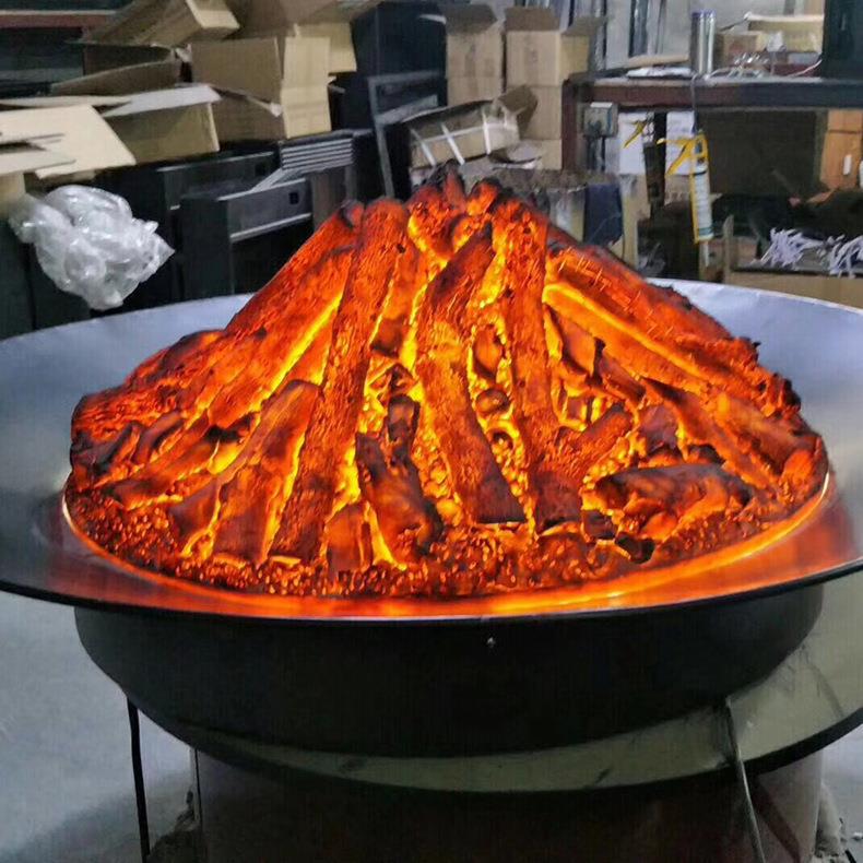 定 制壁炉芯仿真火焰盘碳转角电子观火嵌入式假火炉装饰取暖器家