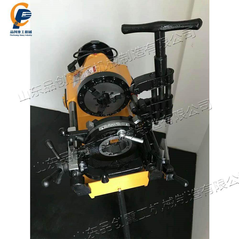 小型套丝切管机 圆锥管螺纹电动滚丝机 水电管加工外螺纹设备