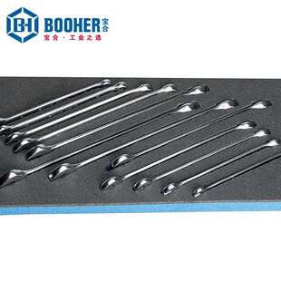 Booher宝合工具 12件套防滑型全抛光加长两用扳手组套 BH1803006