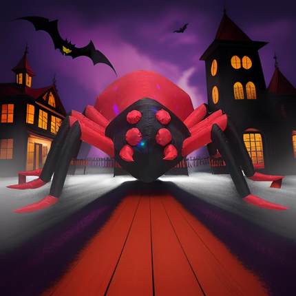 万圣节蜘蛛led发光充气气模庭院草坪装饰鬼节派对场地布置道具