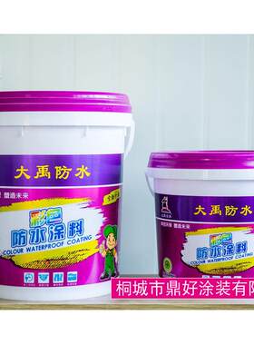大禹治水厨房卫生间阳台防水涂料蓝色防水透明防水室内外补漏材料