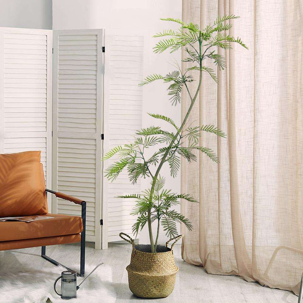 绿植密叶猴耳环中式禅意植物假树盆栽室内客厅装饰摆件仿真植物