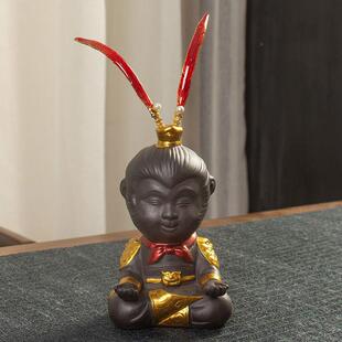 紫砂齐天大圣悟空茶宠精品茶玩可养茶桌茶台装饰摆件茶具配件摆设