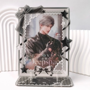 糖匣谷美蕾丝心结亚克力卡框5寸6寸大卡拍立得卡砖相框展示收纳架