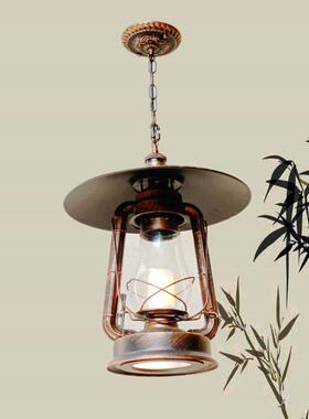 马灯复古煤油灯现代中式吸吊两用型铁艺吊灯客厅餐厅卧室LED网红1