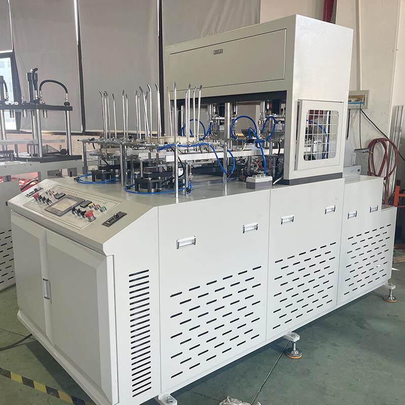 全自动淋膜纸餐盒一次性水果盒外卖打包盒长方形便当盒纸盒成型机