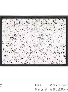 现代新中式洽谈区桌面纸巾盒托盘B花器创意摆件桌面书房装饰样板