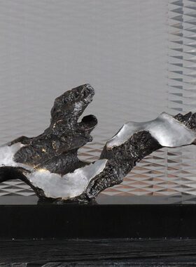 软装客厅书架新中式会所酒店办公室样板间现代雕塑摆件饰品售楼处