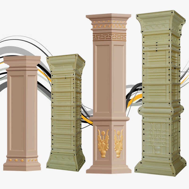 加厚罗马柱模具中式方柱模型大门水泥柱子四方形T欧式别墅装饰造