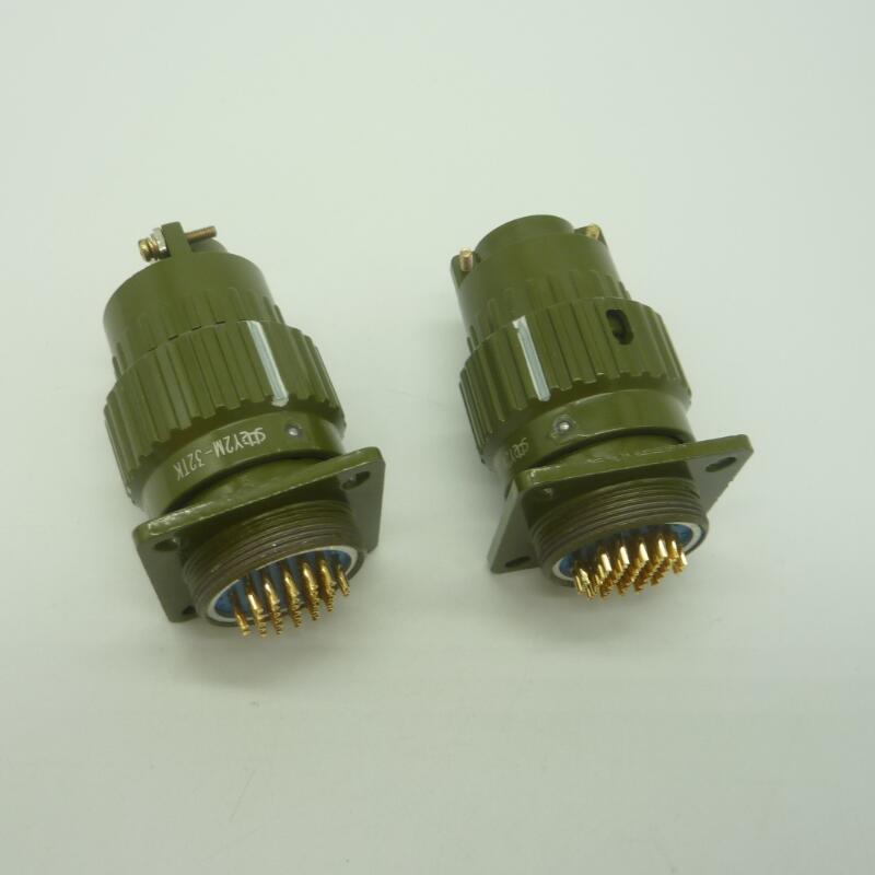 YP28-32卡口式航空插头Y2M-32TK正装镀金快速接头32芯连接器
