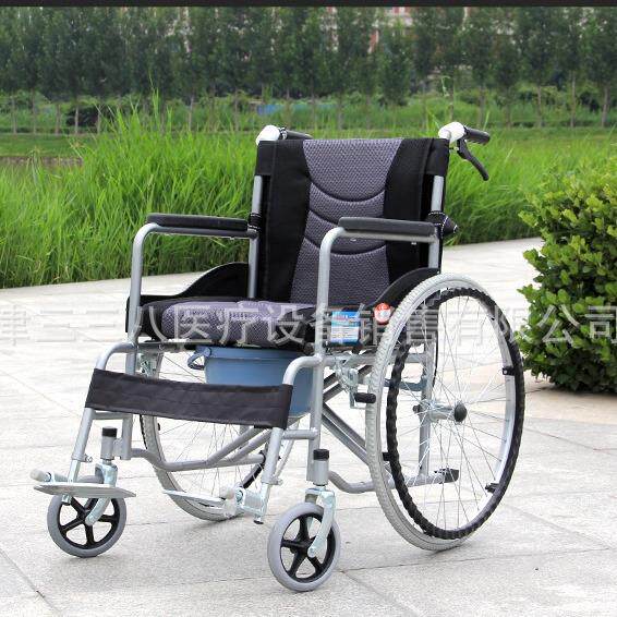 轮椅折叠轻便老人专用代步车带坐便器老年人残疾人手推车厂家直销