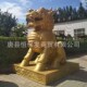 厂家制作铜雕麒麟摆件1米2z米蹲式 纯铜麒麟雕塑门口铸铜摆件